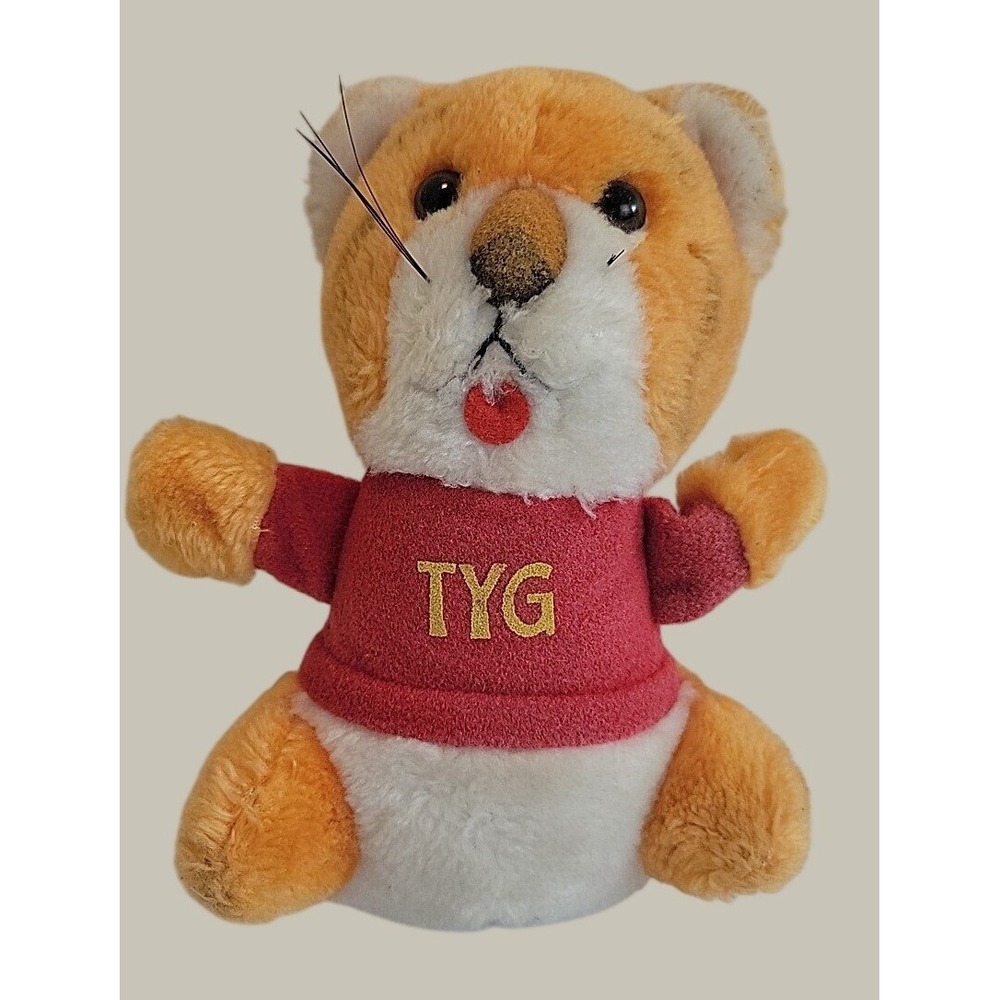 Hallmark Shirt Tales Tyg Tiger Plush Vintage 1981 Cartoon Collectible Toy Orange